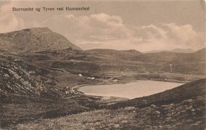 1923 Storvandet Tyven Hammerfest Norway Lake Mountain Landscape Postcard