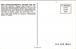 Advertising PC Intercontinental Golden Jet Continental Airlines Honolulu Hawaii