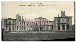 Old Postcard Gerbeviller Martyr Ruins of Chateau Militaria