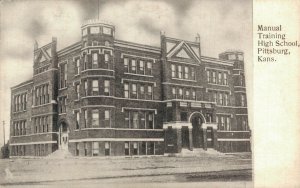 USA Manual Training High School Pittsburg Kansas Vintage Postcard 07.91