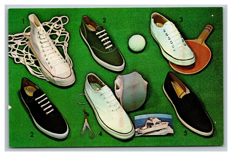 Vintage 1960's Advertising Postcard Mid Century Keds Shoes with Prices - COOL