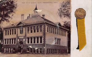 Greenfield Iowa~New High School Building~Seal & Ribbon on Right~1912 Pc