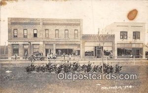 Real Photo Melcher, Iowa, USA 1928 stains on front, small wear top edge