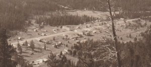 Cooke City MONTANA RPPC 1950 BIRDSEYE nr Yellowstone National Park SANBORN Y1215