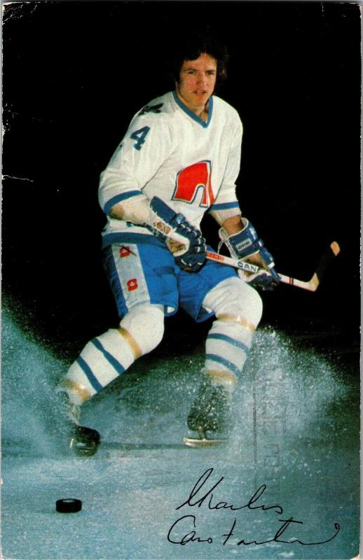 Quebec Nordiques Charles Constantin 1980s Postcard P08