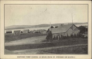 St Stephen New Brunswick NB Historic View of Cabins Vintage Postcard