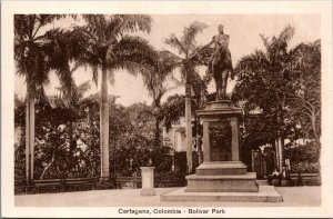 Colombia Cartagena Bolivar Park Postcard C361