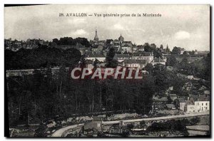 Old Postcard Avallon Vue Generale Taking the Morlande