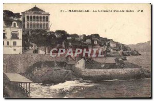 Postcard Old Marseille Corniche Palace Hotel