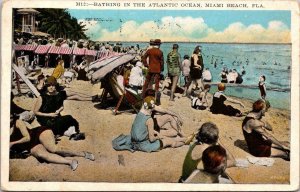 Florida Miami Beach Bathing In The Atlantic Ocean 1930
