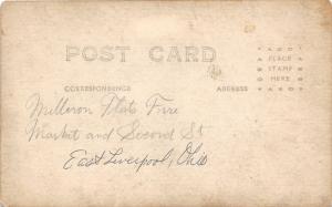 E78/ East Liverpool Ohio RPPC Postcard c1918 Milliron Flats Fire Disaster