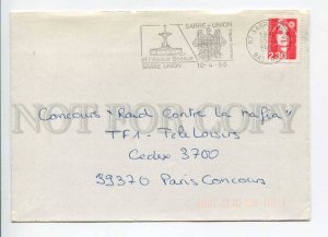 421444 FRANCE 1990 year Sarre Union ADVERTISING real posted COVER