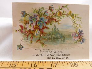 Ripka & Co Artists' Wax & Paper Materials Lake Scene Pretty Flowers F25