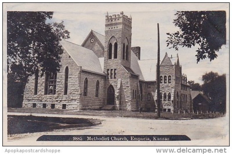 Methodist Church Emporia Kansas Real Photo