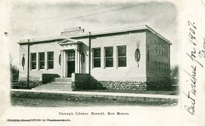 Postcard Antique View of Carnegie Library , Roswell, NM.    W5