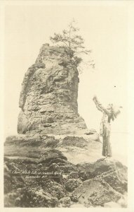 RPPC Chief White Elk at Siwash Rock, Vancouver BC Canada First Nations Unposted