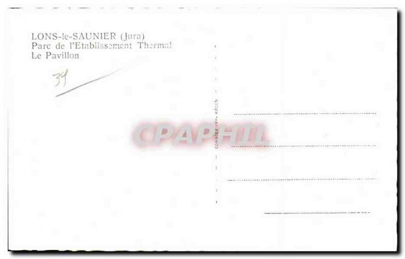 Lons le Saunier - the Park Spa Establishment - Old Postcard