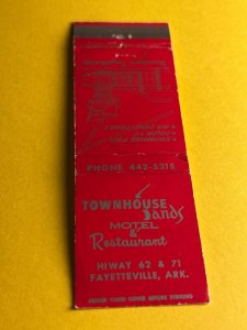 Matchbook Cover Sands Motel & Restaurant Fayetteville, Arkansas MB182