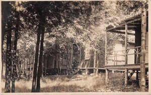 Burlington Vermont Cabins Real Photo Vintage Postcard JF686924