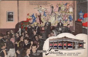 Providence Rhode Island The Canteen Dancing Juke Box Band Postcard Z5