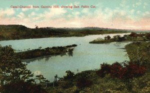 Panama, Canal Chanel From Caimito Hill, Showing San Pablo Cut, Vintage Postcard