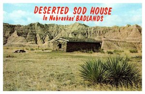 Postcard HOUSE SCENE Nebraska Badlands Nebraska NE AU2258