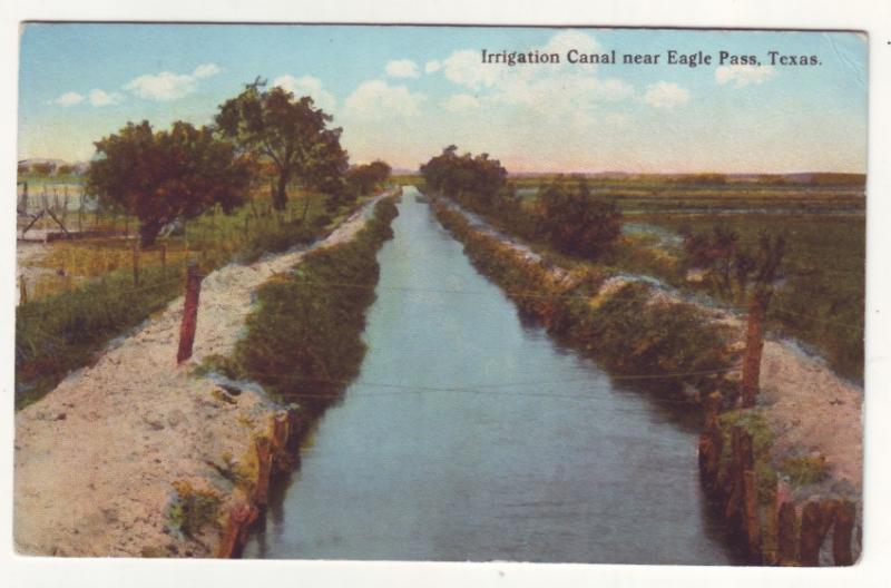 P520 JLs dated 1920 near eagle pass texas irrigation canal scene