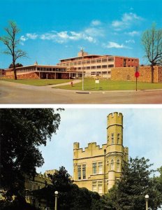 2~Postcards  IL, Carbondale SOUTHERN ILLINOIS UNIVERSITY  Home Ec & Altgeld Hall