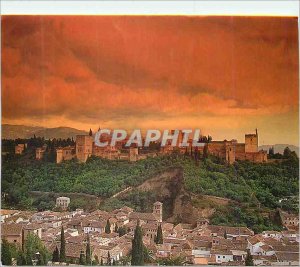 Postcard Modern Granada Alhambra Panoramic