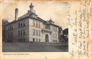 H57/ New Richland Minnesota Postcard c1907 High School Building  35