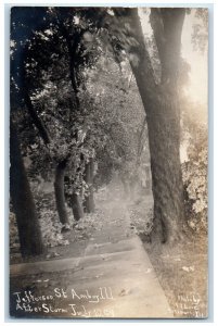 c1910's Jefferson Street Amboy Illinois IL After Storm RPPC Photo Postcard