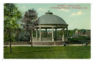 DE - Wilmington. Zoo Pavilion at Entrance Overlooking Highlands ca 1911