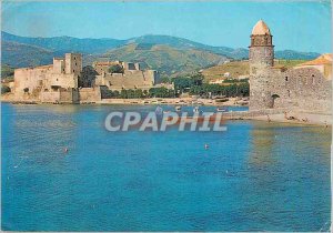 35138 Modern Postcard Collioure (p o) fortified church and castle