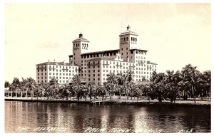 RPPC Postcard The Biltmore Hotel on the Water Palm Beach Florida
