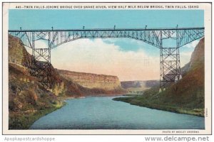 Twin Falls Jerome Bridge Over Snake River View Half Below Bridge Twin Falls I...