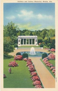 Mobile AL, Alabama - Fountain at Soldiers and Sailors Memorial - Linen