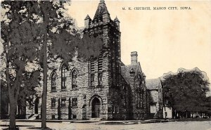 Mason City Iowa~Methodist Episcopal Church~Romanesque Stone Building~1911 Pc