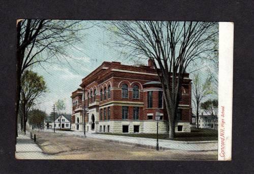 NH Concord High School NEW HAMPSHIRE POSTCARD 1900's