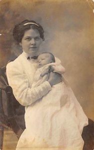 Woman and Infant Real Photo 1913 