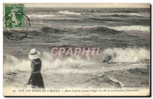 Old Postcard On The Banks Of The Ocean After the Pecche I like to follow in c...