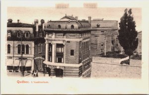 Canada Quebec L'Auditorium Vintage Postcard C091