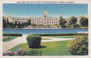 Colorado Denver West High School From The Sinken Gardens 1944