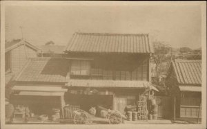 China??? Village Buildings Unidentified Image c1910 Real Photo Postcard