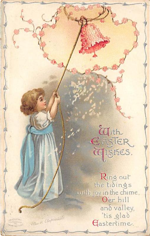 Ellen H Clapsaddle, Easter Greetings Holiday Postal Used Unknown 