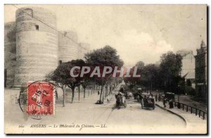 Angers Old Postcard The castle Boulevard