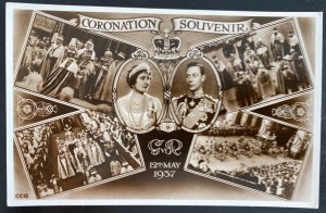 Mint England Souvenir Picture Postcard HM King George VI 6 Coronation 1937