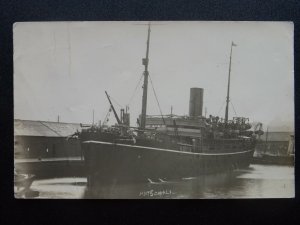 Shipping HMT SOMALI British Troopship in China WW1 c1922 RP Postcard