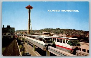 Seattle  Washington  Alweg Monorail     Postcard