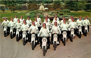 c1987 Postcard Shriners' Tebala Motorcycle Corps. Squadron Formation Rockford IL