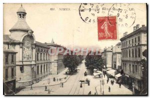 Postcard Old Nimes Boulevard Victor Hugo